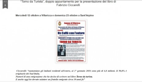 Un caffè con l'autore Fabrizio Ciccarelli Torno da turista