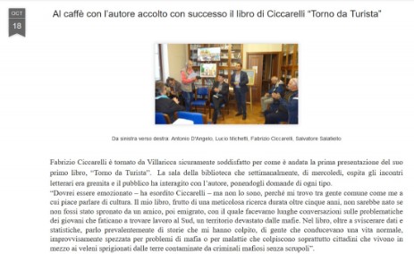 Fabrizio Ciccarelli caffè con l'autore