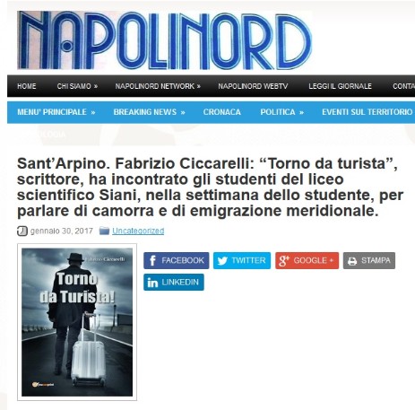 Fabrizio Ciccarelli Torno da Turista Napoli nord